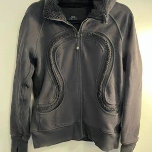 Lululemon Scuba Full-Zip Hoodie, smoke-colored black, size 8